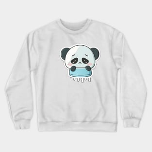 Cute Sad Little Crying Panda Crewneck Sweatshirt